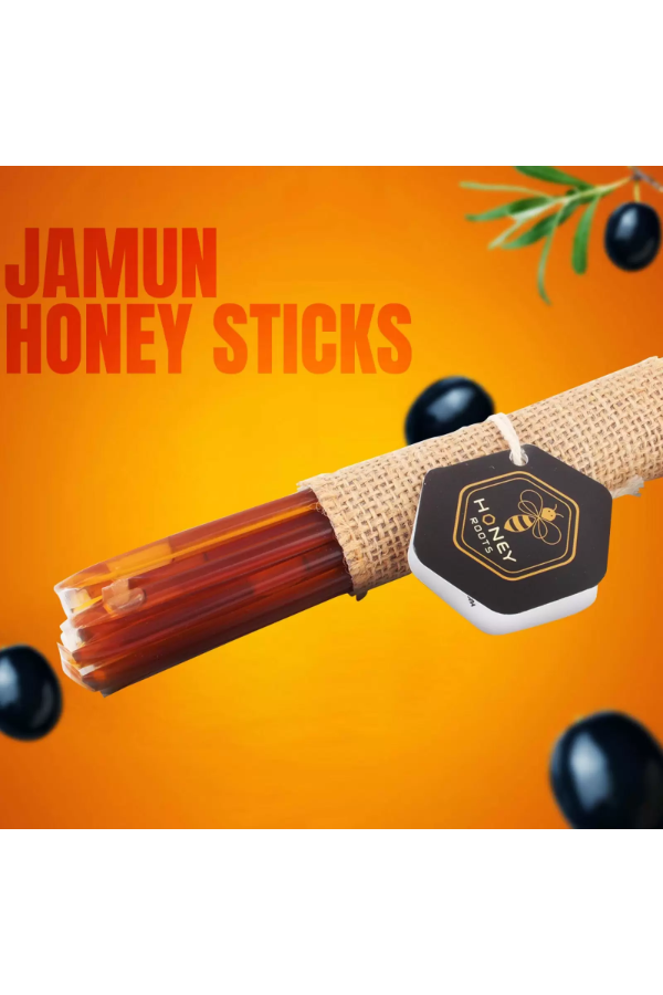 Jamun Raw Honey sticks (bunch of 16 sticks)( 80g)
